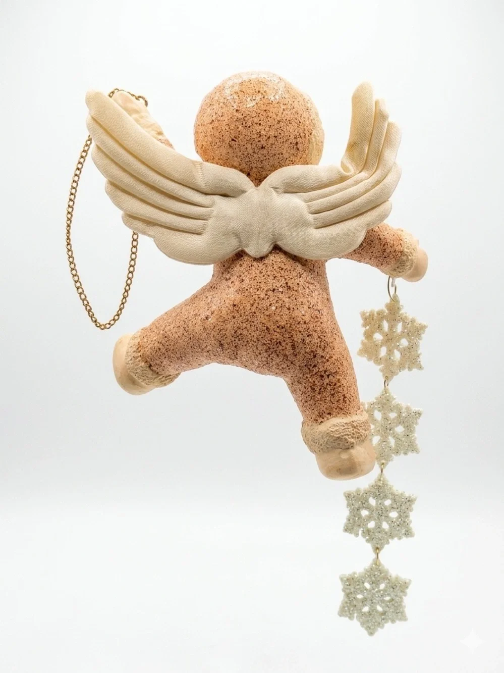 Vintage Kirk Adler KSA Snow Angel Baby Figurine Christmas Ornament Snowflakes